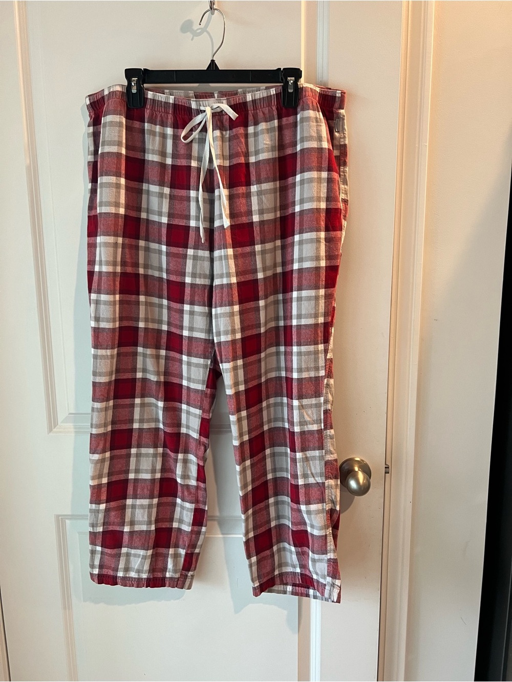 Eddie Bauer Red and White Plaid Pajama pants. XL